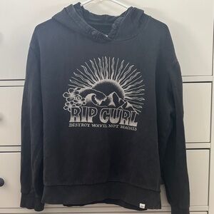 Rip Curl Black Graphic Hoodie for Men
